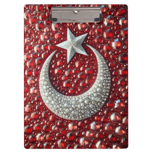 Pranchetas Área de Transferência Patriótica com Cores Turcas (Frente)