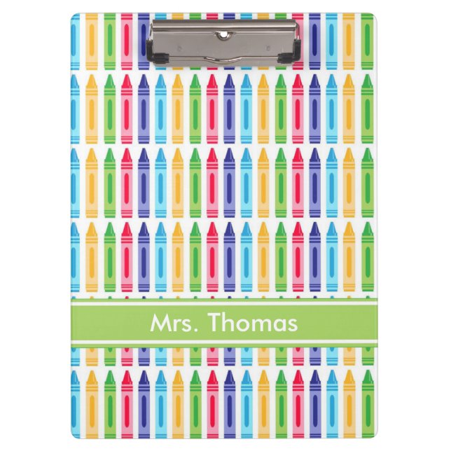 Pranchetas Área de Transferência Personalizada Crayon Multico (Frente)