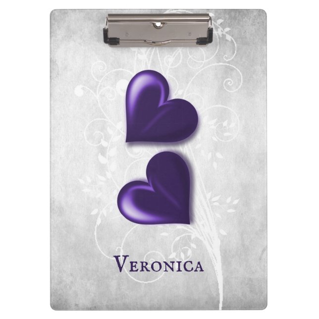 Pranchetas Área de Transferência Personalizada de Corações Ro (Frente)