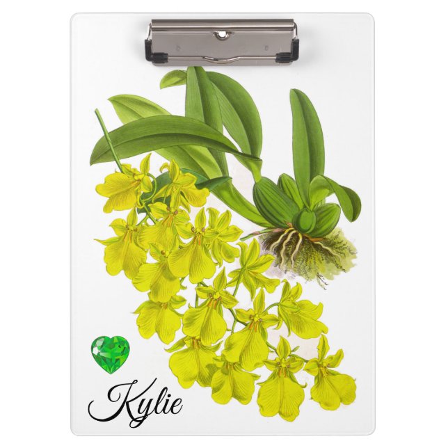 Pranchetas Área de Transferência Personalizada do Flor Orquíd (Frente)