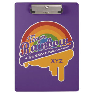 Pranchetas Área de transferência personalizada do Team Rainbo