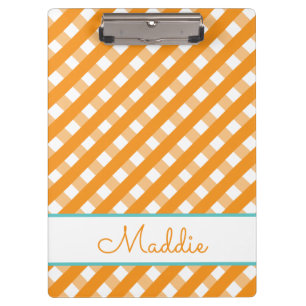 Pranchetas Área de Transferência Personalizada Gingham Cute