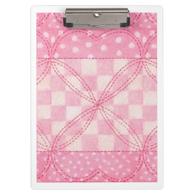 Pranchetas Área de transferência PINK HEART QUILT (Frente)