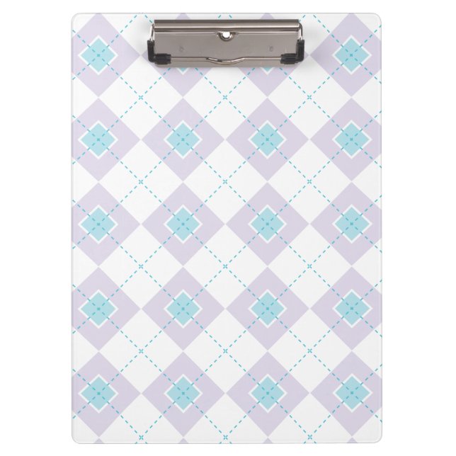 Pranchetas Argyle azul e roxo (Frente)