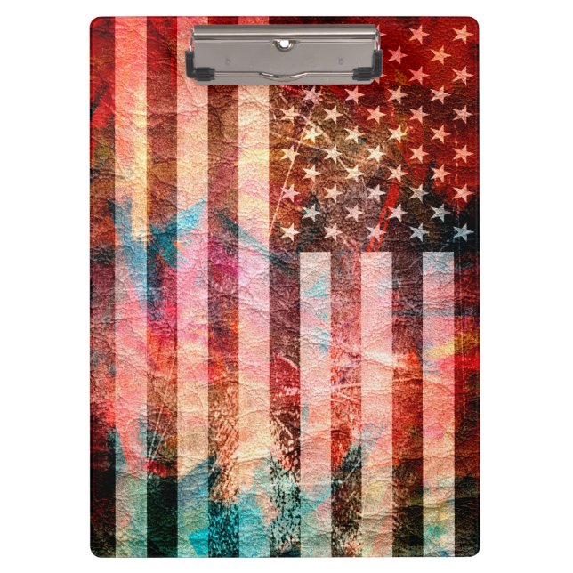 Pranchetas Art Grunge American Flag #6 (Frente)