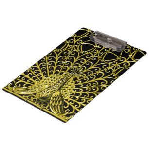 Pranchetas Art Nouveau Dourado Peacock