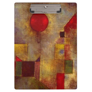 Pranchetas Arte Colorida Abstrata Balão Vermelho Paul Klee