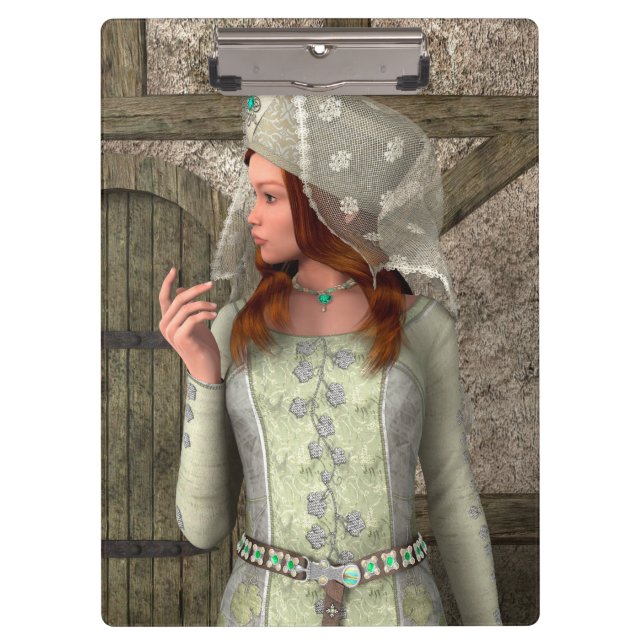 Pranchetas Arte da Princesa Medieval Vintage Renascença (Frente)