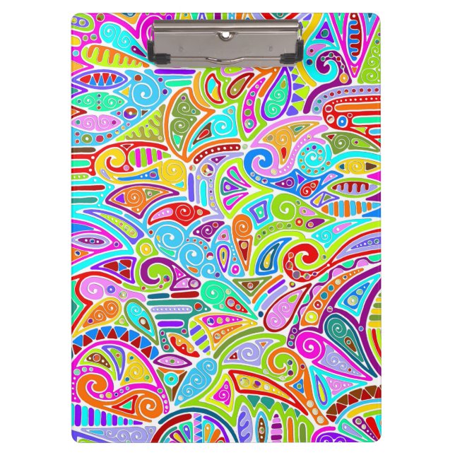 Pranchetas Arte de Padrão Pintado à Mão e Digitalmente 7 (Frente)