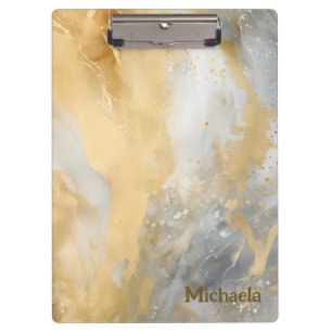 Pranchetas Arte em Aquarela com Mármore Dourado