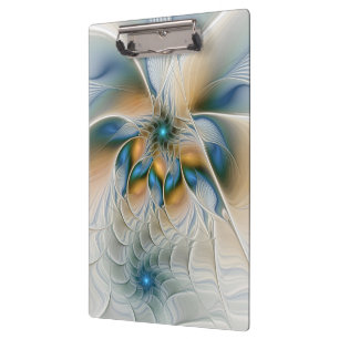 Pranchetas Arte Fractal, Abstrato Fantasia, Com Azul
