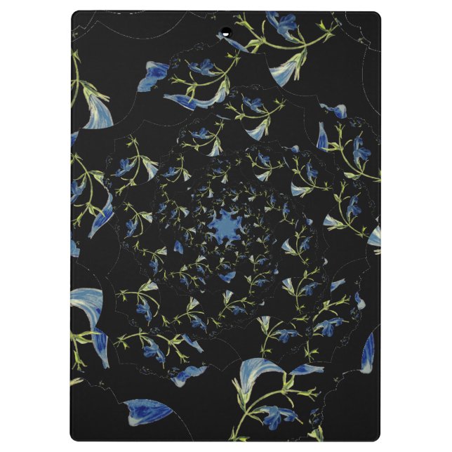 Pranchetas Arte fractal de Blue e Black Sage (Verso)