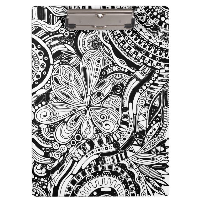 Pranchetas Arte Geométrica Preto e Branco 15 (Frente)