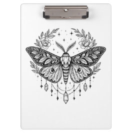 Pranchetas Arte Línea Mística Gótica de Mariposa Botânica Cel