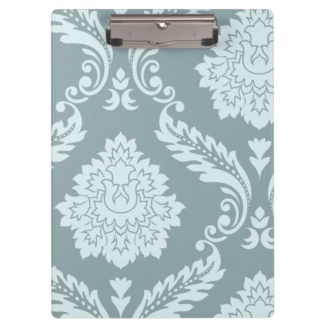 Pranchetas Arte Rococó Damask I Azul Ovo de Pato+Turquesa (Frente)