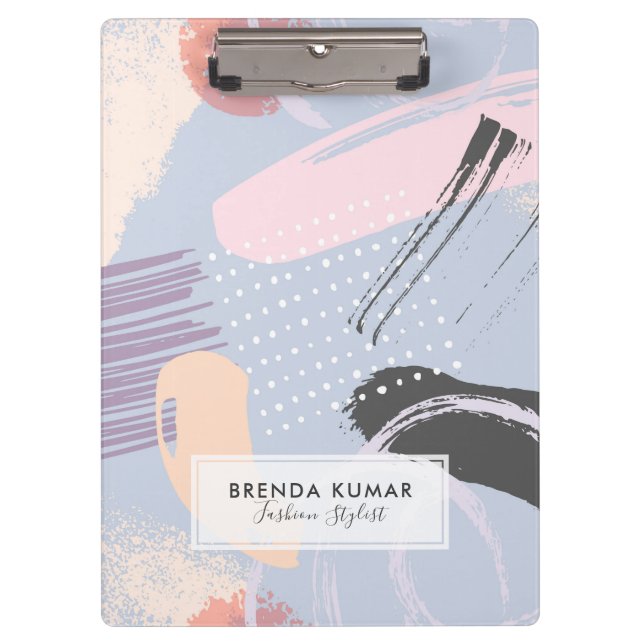 Pranchetas Artsy moden brushstrokes composição (Frente)