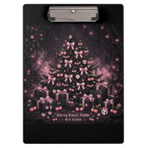 Árvore de Natal Cor-de-Rosa Kawaii Escura Pranchet