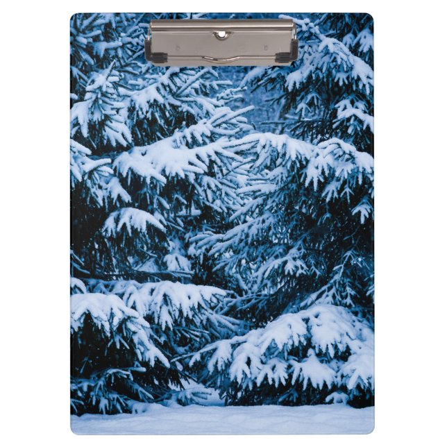 Pranchetas Árvore de Natal da Floresta de inverno (Frente)
