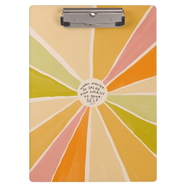 Pranchetas As Palavras Importam. Então Fale Palavras Bons Par (Frente)