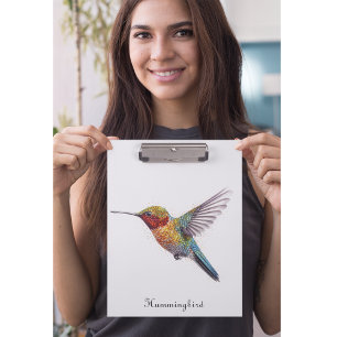 Pranchetas Asas Arco-Íris: Arte de Hummingbird vibrante, pers