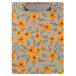 Pranchetas Autumn Fall Floral Pattern Sage Green