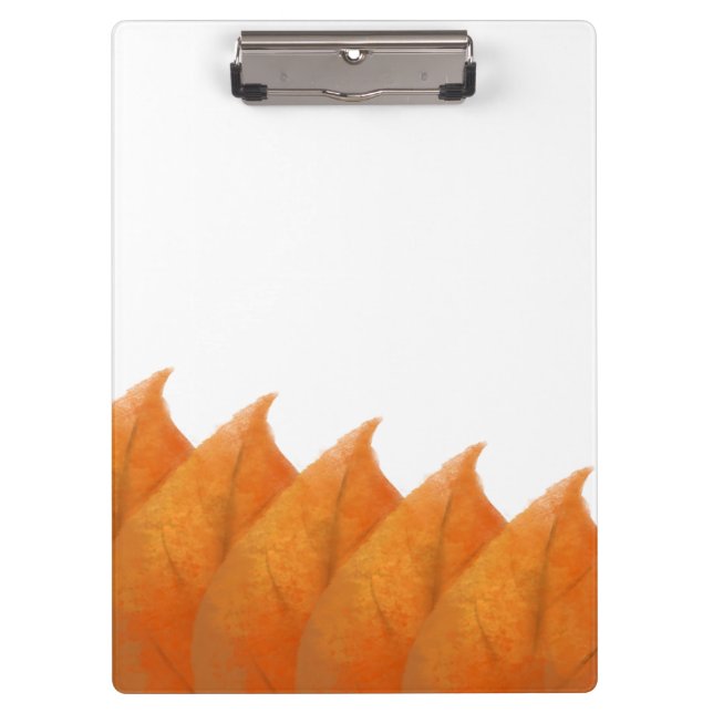 Pranchetas Autumn Orange Leaves Clipboard (Frente)