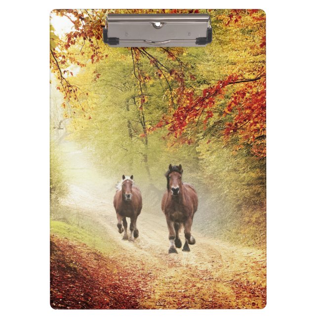 Pranchetas Autumn Rush Running Horses (Frente)