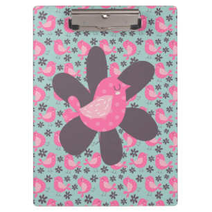 Pranchetas Aves de bolinhas e Flores