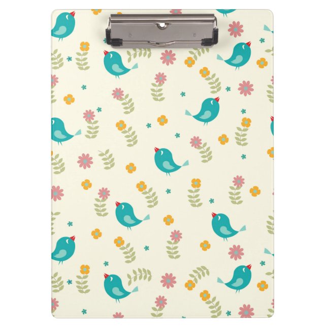 Pranchetas Aves e Flores Whimsical (Frente)