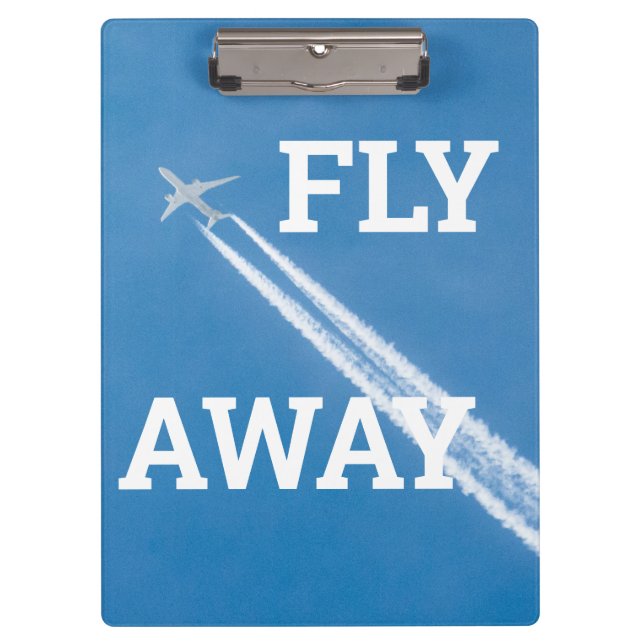 Pranchetas Avião voa no céu azul (Frente)