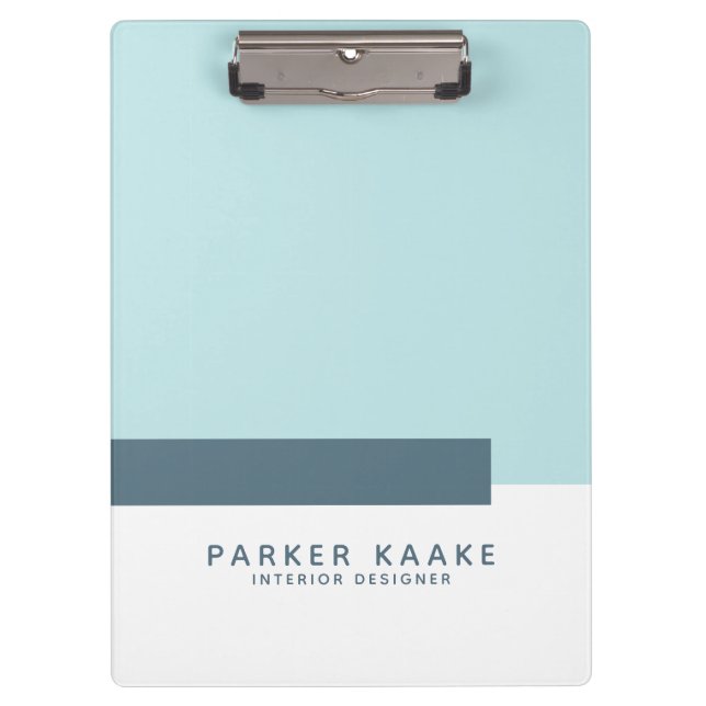 Pranchetas Azul pastel Geométrico Simples (Frente)