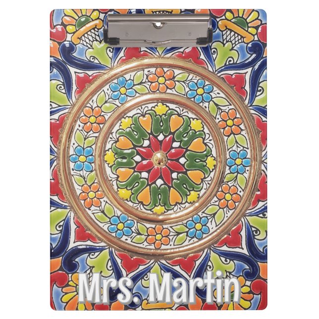 Pranchetas Azulejo Espanhol Vintage Personalizável (Frente)
