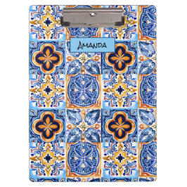 Pranchetas Azulejos de cerâmica do Mediterrâneo azul sicilian