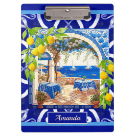 Pranchetas Azulejos de citrinos majolica do Mediterrâneo sici