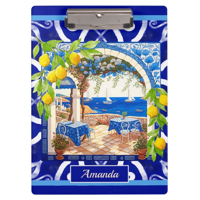 Pranchetas Azulejos de citrinos majolica do Mediterrâneo sici (Frente)