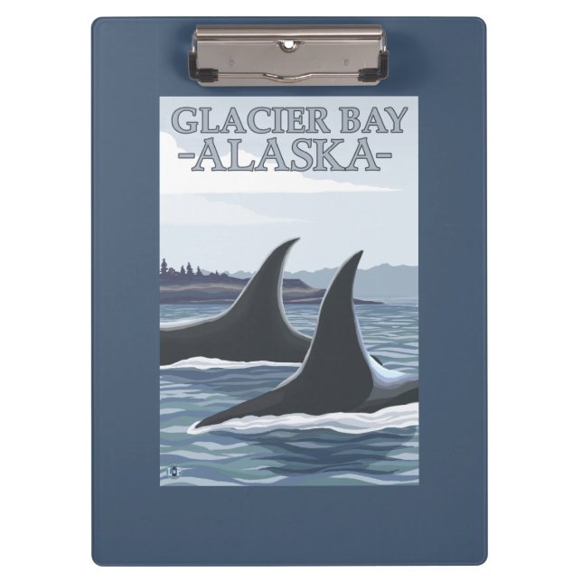 Pranchetas Baleias #1 da orca - baía de geleira, Alaska (Frente)