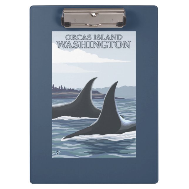 Pranchetas Baleias #1 da orca - orcas ilha, Washington (Frente)