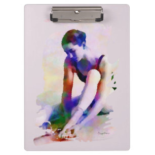 Pranchetas Ballerina, Rosa, Aquarela Arte Contemporânea