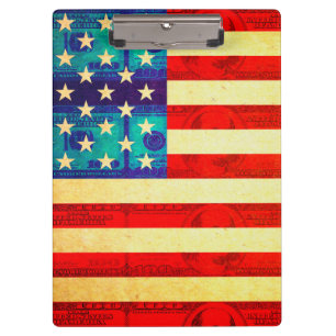 Pranchetas Bandeira de dinheiro dos Estados Unidos
