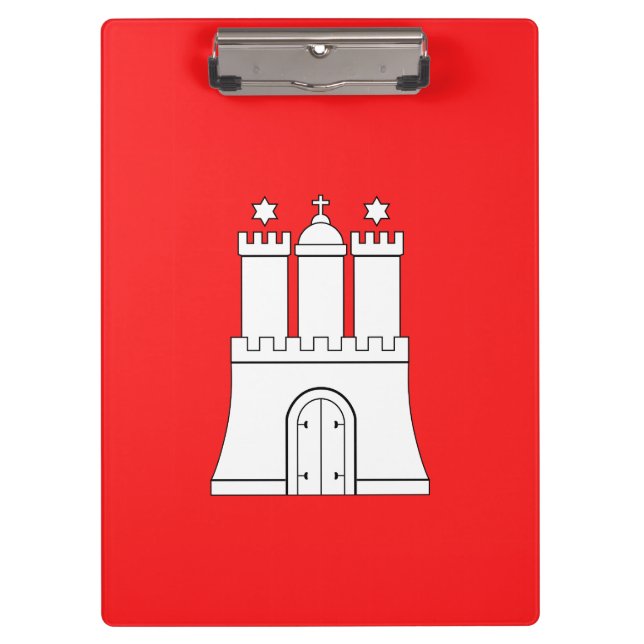 Pranchetas Bandeira de Hamburgo Clipboard (Frente)