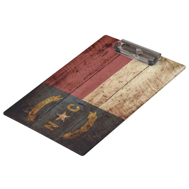 Pranchetas Bandeira do estado de North Carolina na grão de (Inclinado)