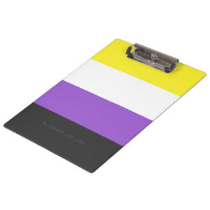Pranchetas Bandeira do Orgulho Não Binário da SlipperyJoe's a
