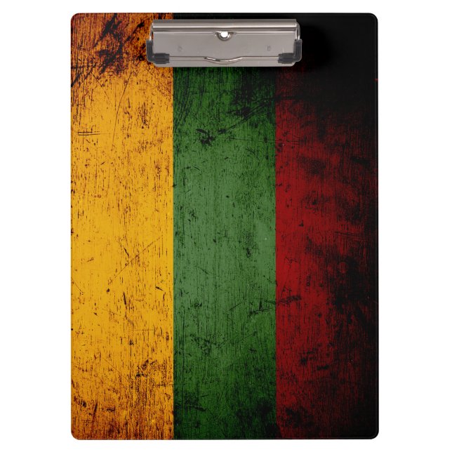Pranchetas Bandeira preta de Lithuania do Grunge (Frente)