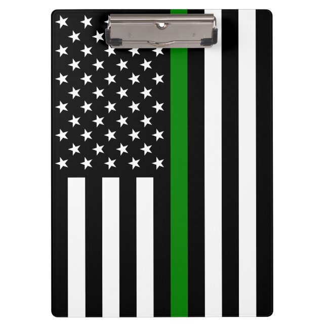 Pranchetas Bandeira Thin Green Line: Veteranos Militares Patr (Frente)