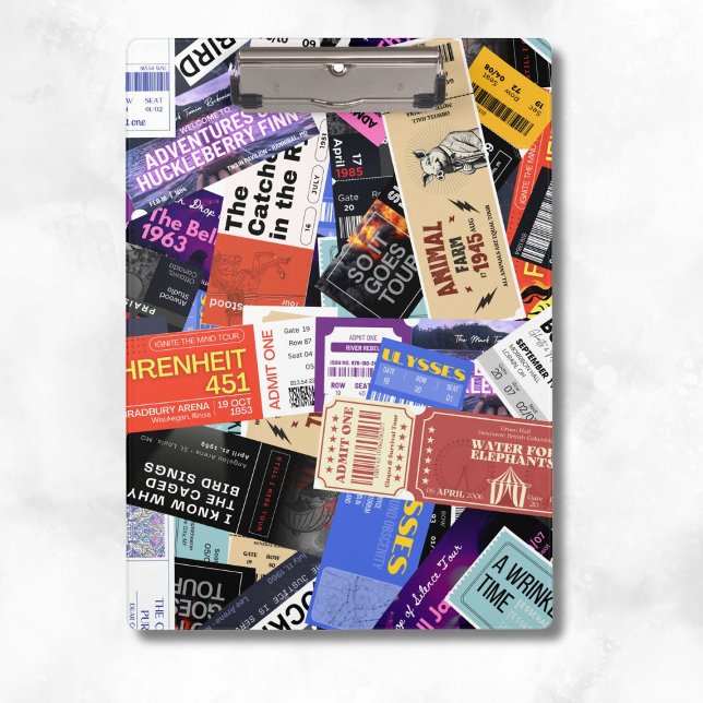 Pranchetas Banned Books Add Name Colorful Fun (Criador carregado)