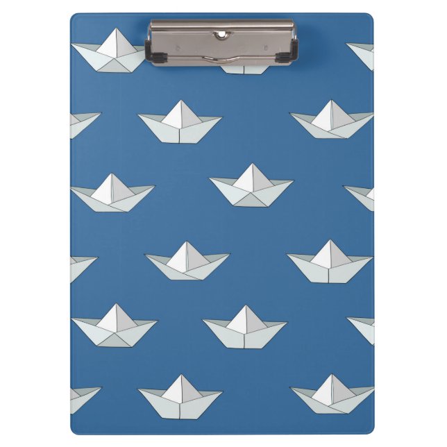 Pranchetas Barcos de Origami no teste padrão da água (Frente)