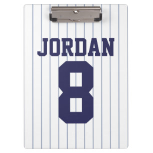 Pranchetas Baseball Jersey com nome e número personalizados