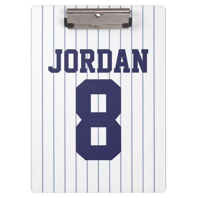 Pranchetas Baseball Jersey com nome e número personalizados (Frente)