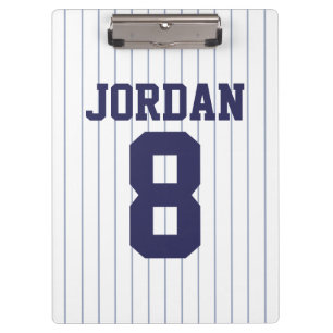 Pranchetas Baseball Jersey com nome e número personalizados