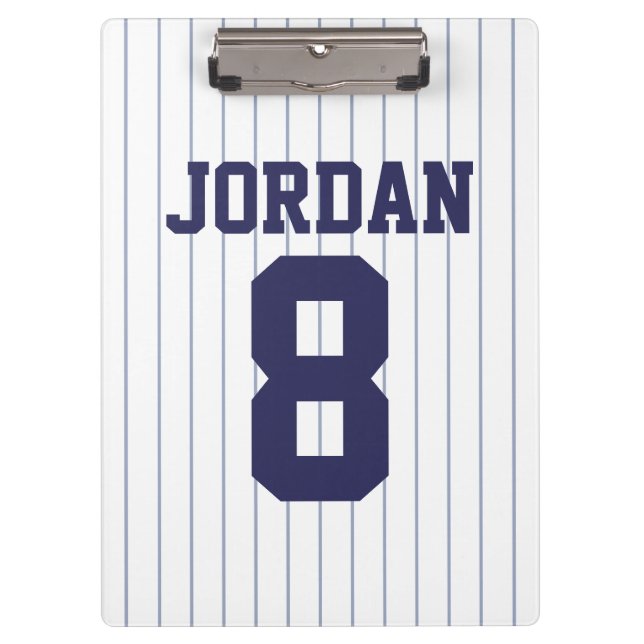 Pranchetas Baseball Jersey com nome e número personalizados (Frente)